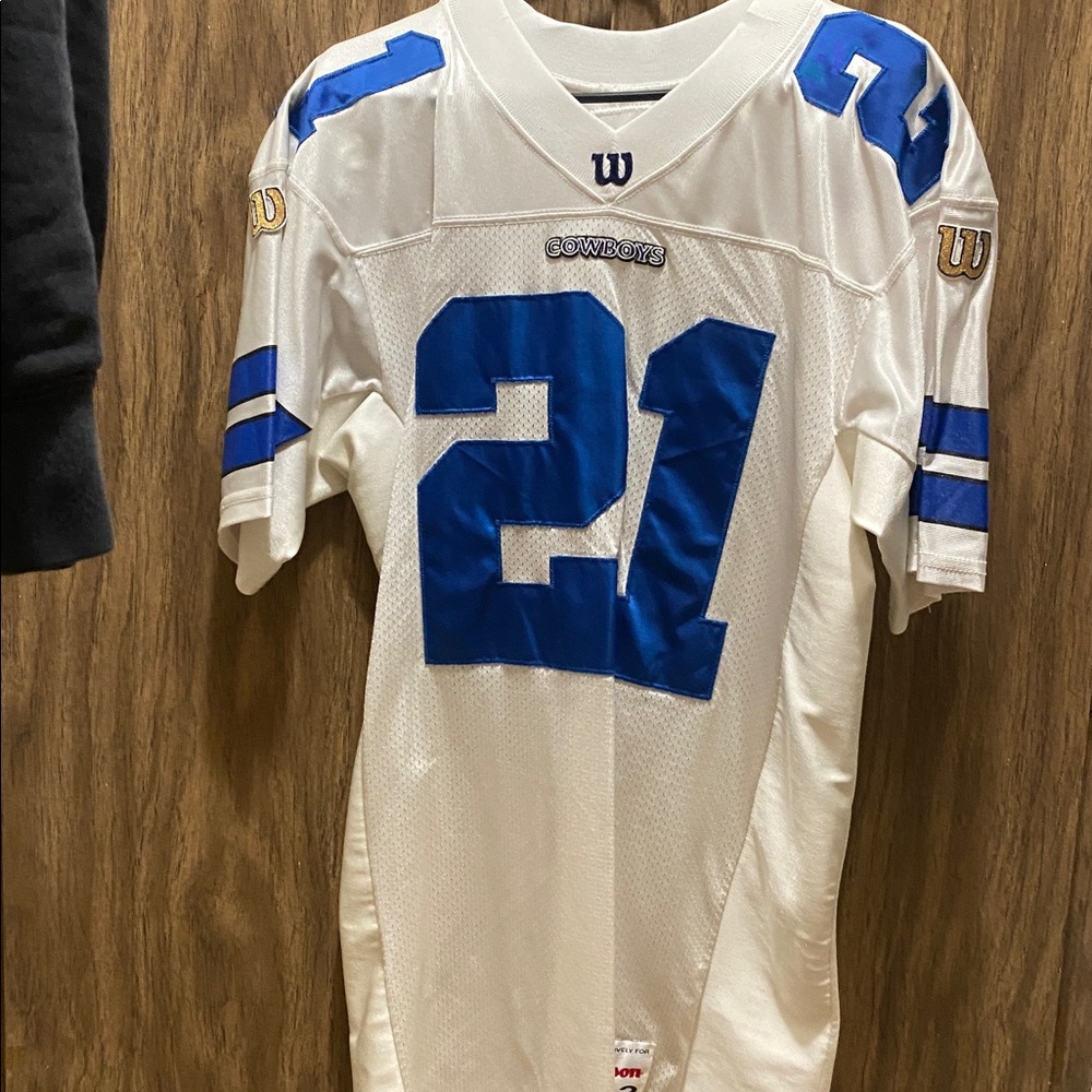 Dallas Cowboys throwback Deion Sanders Jersey #21 42M Wilson